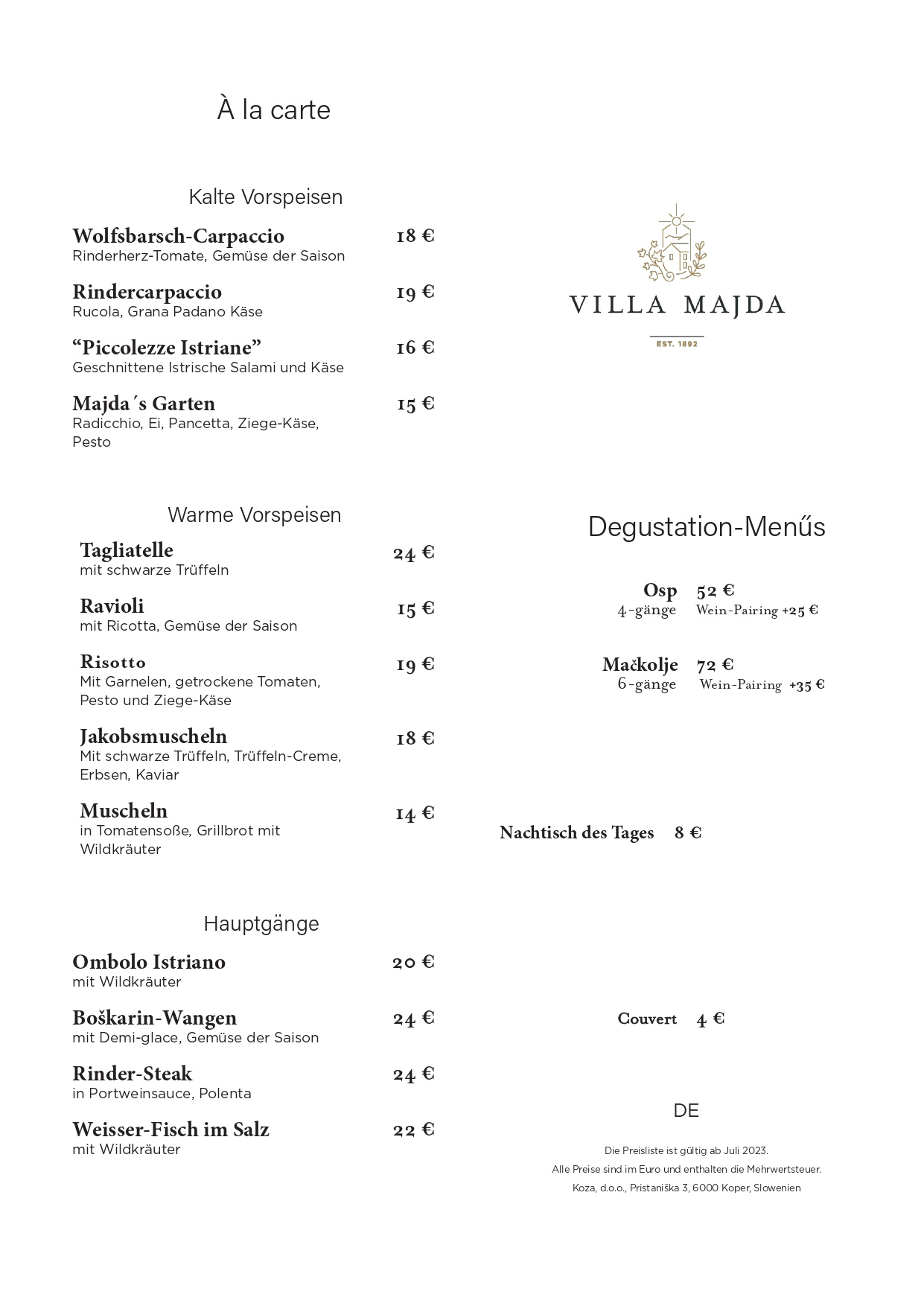 majda menu summer23 german v1 page novo